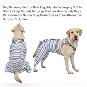 Arblina Blue Striped Dog Recovery Suit